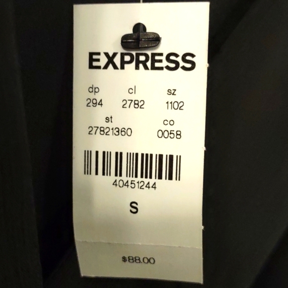 NWT Express Wrap Black Chiffon Surplice Dress Size S - Picture 7 of 10